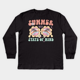 Summer is a state of mind Kids Long Sleeve T-Shirt